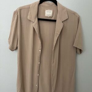 Cactus Men's Beige Short Sleeve Shirt
